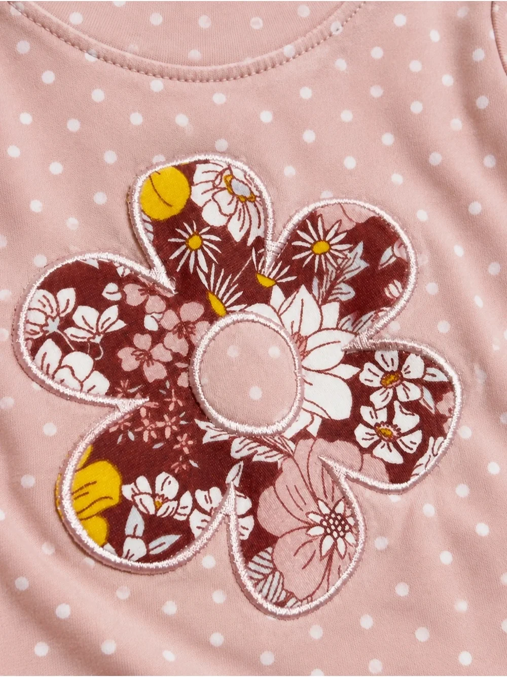Penelope Mack Pink Polka Dot Flower Pajama Set